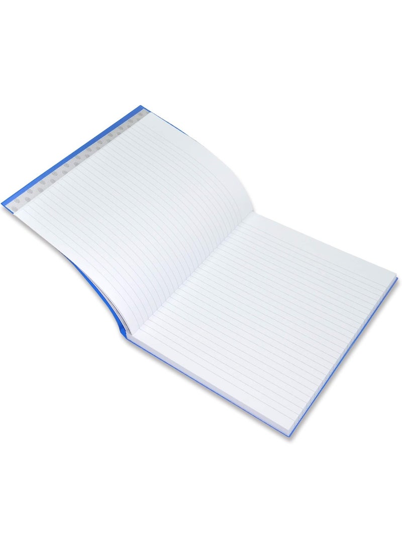 FIS PVC Cover Notebooks, 10x8 Inches, Single Ruled, Glued Binding, 96 Sheets, 2 Quire, Pack of 5, Blue PVC Cover | Exercise Books for School, College, Home & Office - FSNB10X82QPVCBL - Image 2